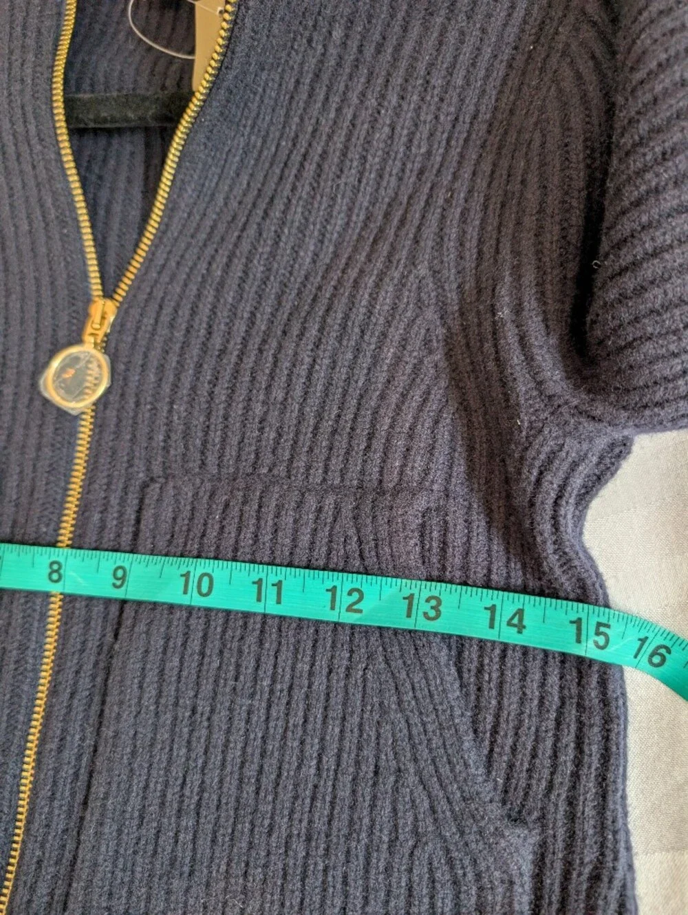 J Crew Colorblock collared full-zip sweater in wool CR149 Size XXS NWT Merino - Picture 11 of 13